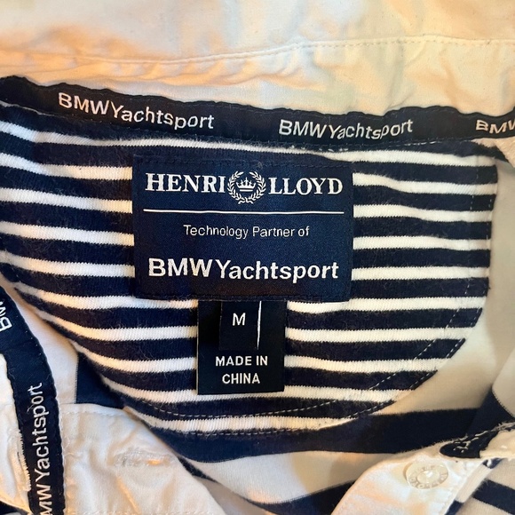 Henri Lloyd Striped Long Sleeve Yachting Polo, BMW, Blue and White, Medium - Picture 6 of 11